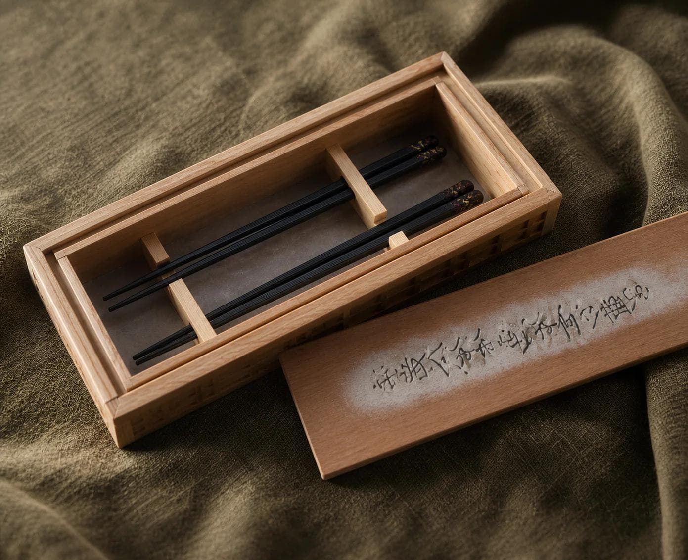 Estuche de Palillos "En" en Madera Clara
